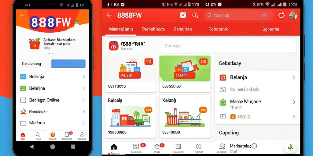 Tampilan antarmuka aplikasi 888FW yang user-friendly dan menarik.
