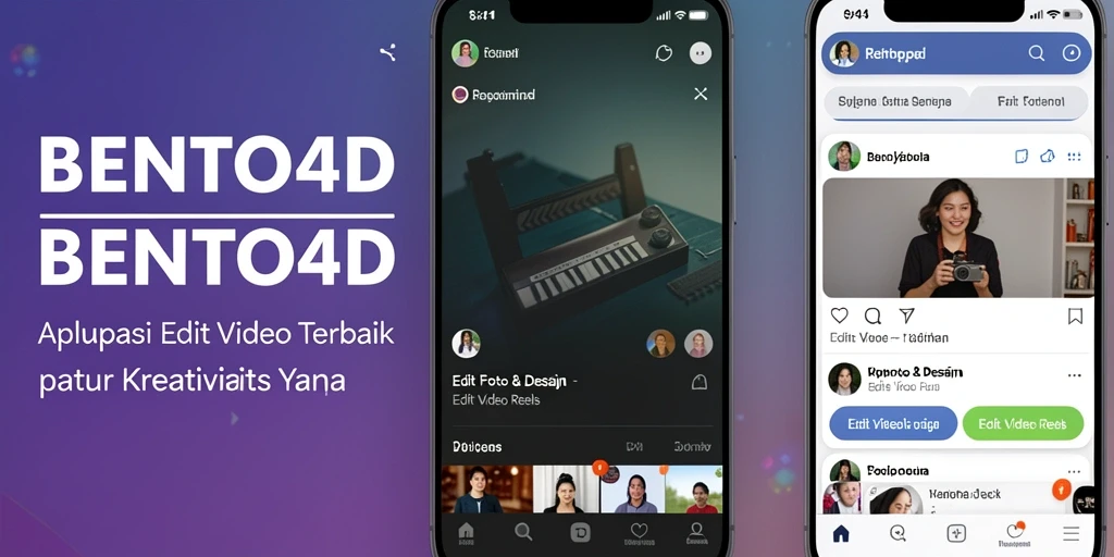 Screenshot utama BENTO4D menampilkan antarmuka editing intuitif dan fitur lengkap.