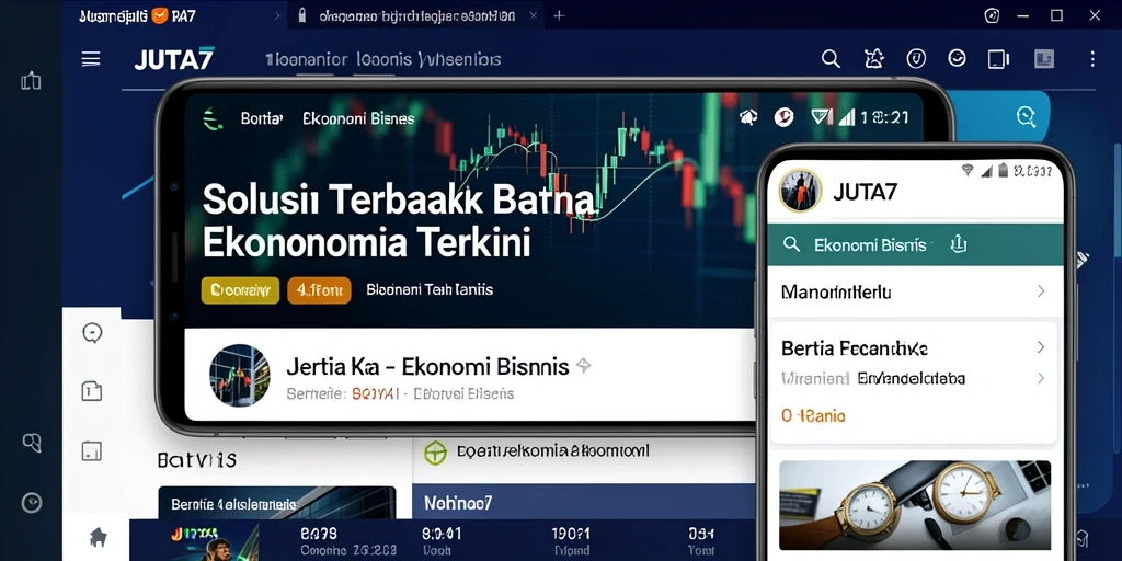 Tampilan antarmuka aplikasi JUTA7 yang informatif dan menarik.