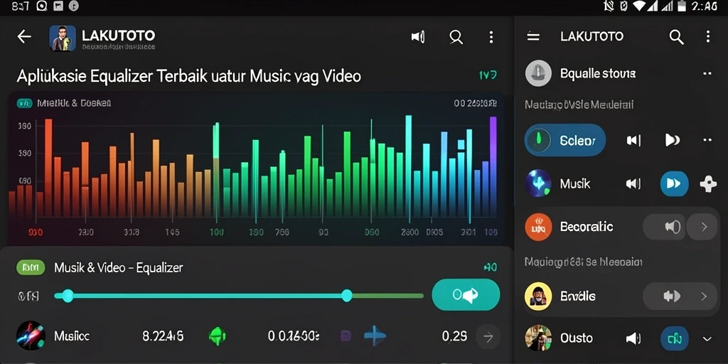 Antarmuka LAKUTOTO menampilkan fitur Equalizer yang mudah digunakan.