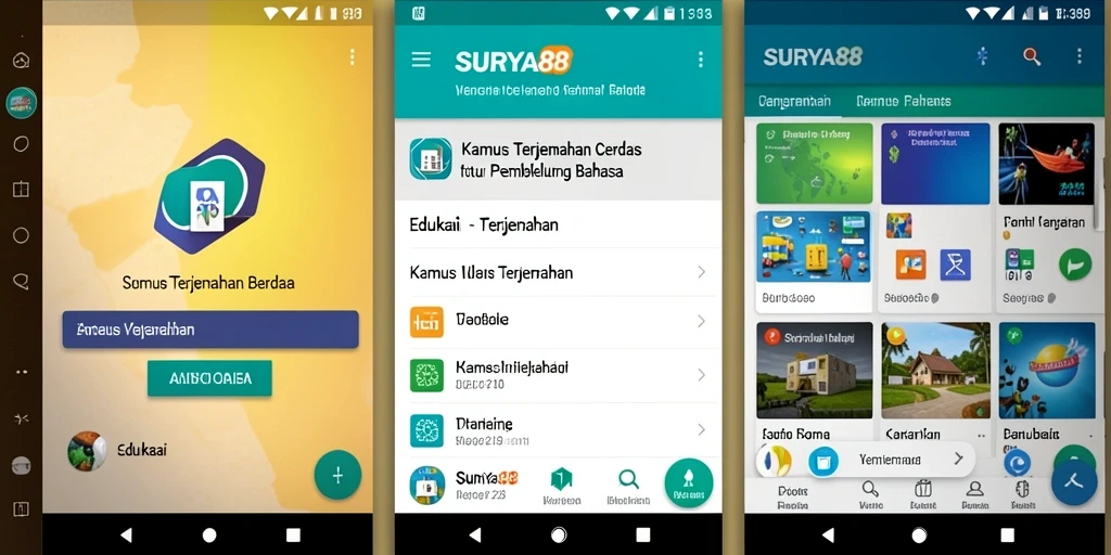 Antarmuka pengguna SURYA88 yang sederhana dan fungsional.