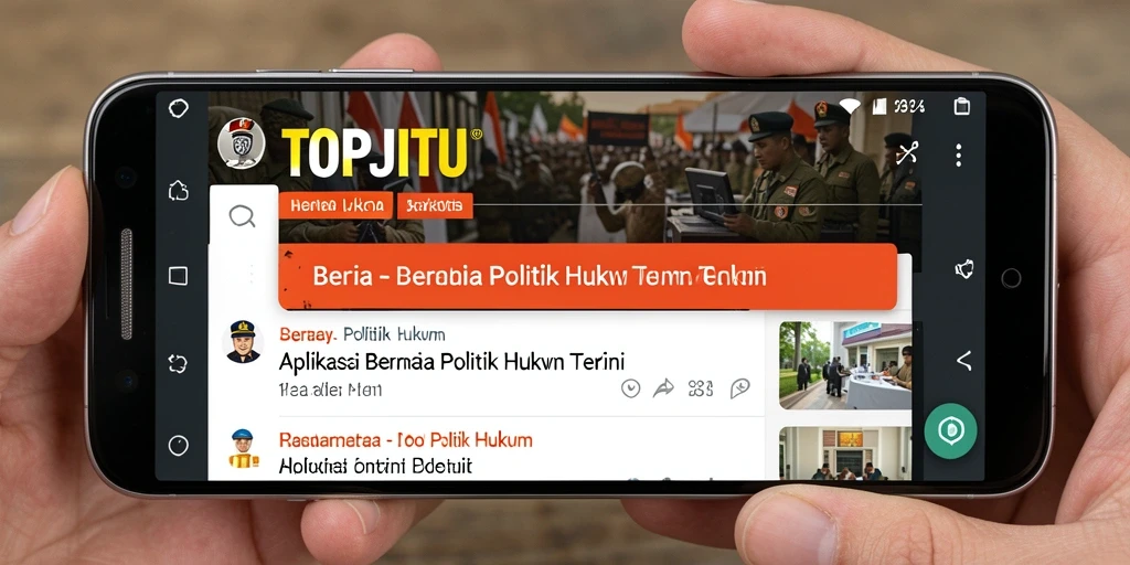 Tampilan antarmuka aplikasi TOPJITU yang informatif dan mudah dipahami.